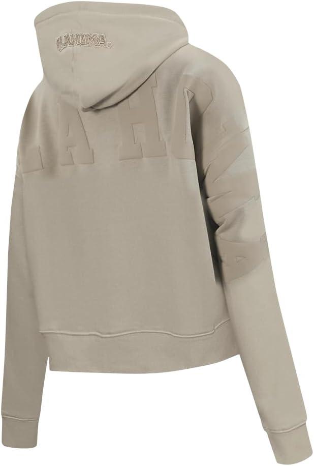 imagePRO STANDARD Womens College Wingspan Brushed Back French Terry Cropped Pullover HoodieTaupe