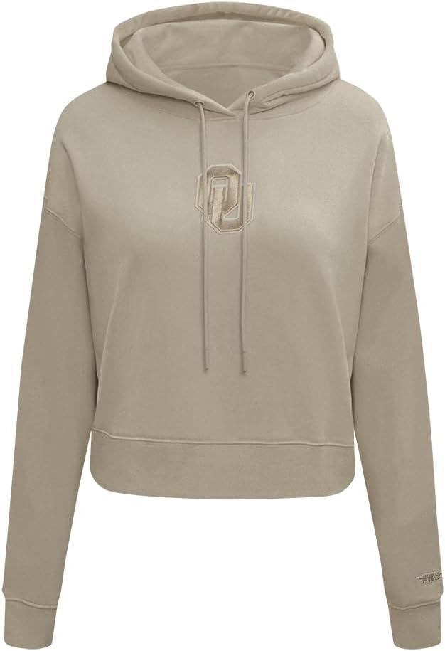 imagePRO STANDARD Womens College Wingspan Brushed Back French Terry Cropped Pullover HoodieTaupe