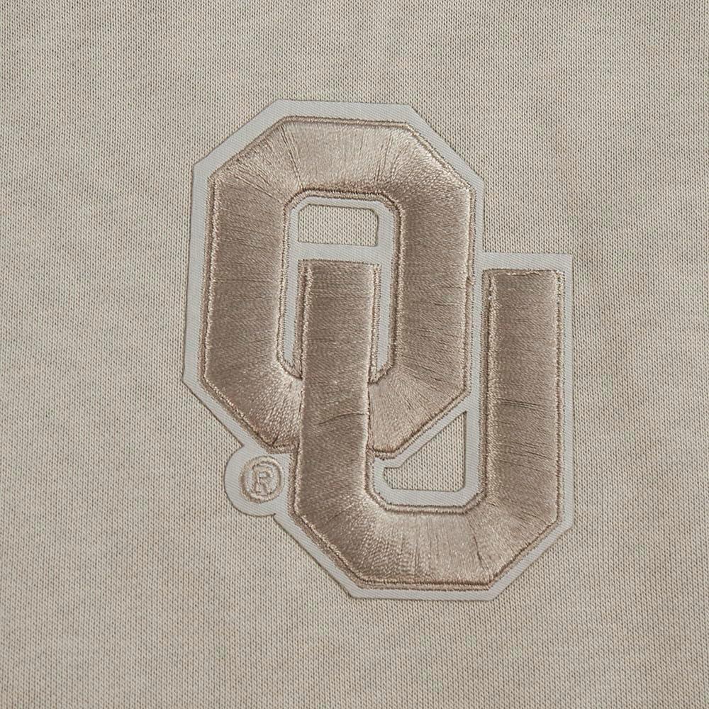 imagePRO STANDARD Womens College Wingspan Brushed Back French Terry Cropped Pullover HoodieTaupe