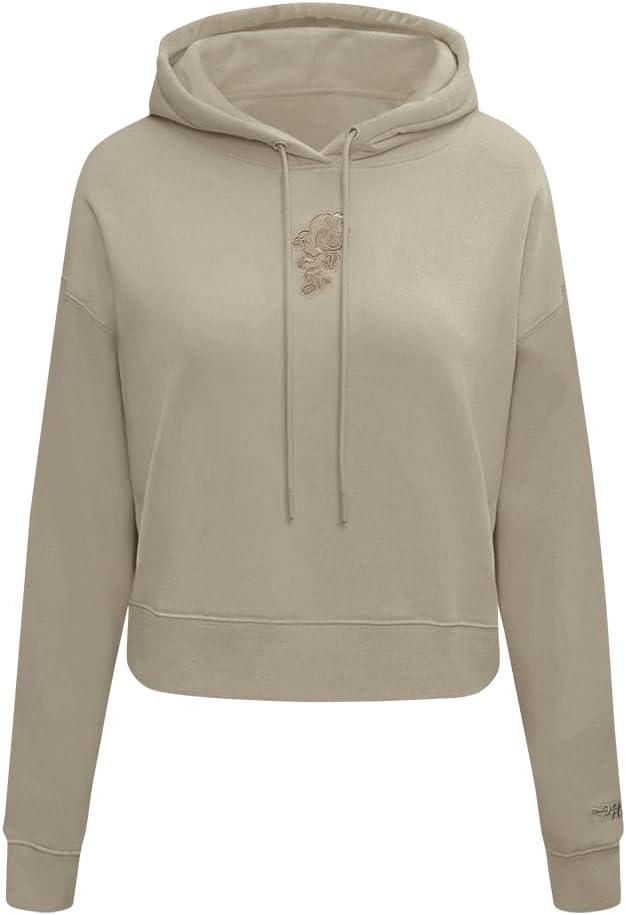 imagePRO STANDARD Womens College Wingspan Brushed Back French Terry Cropped Pullover HoodieTaupe