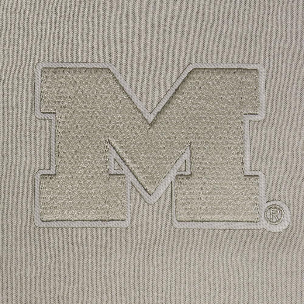 imagePRO STANDARD Womens College Wingspan Brushed Back French Terry Cropped Pullover HoodieTaupe