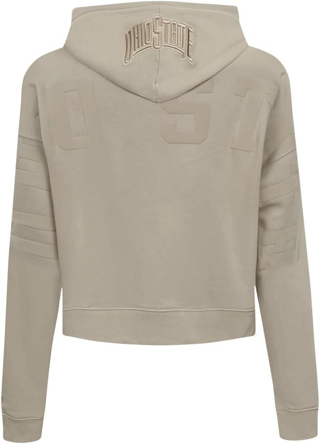 imagePRO STANDARD Womens College Wingspan Brushed Back French Terry Cropped Pullover HoodieTaupe