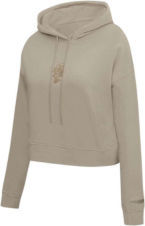 imagePRO STANDARD Womens College Wingspan Brushed Back French Terry Cropped Pullover HoodieTaupe