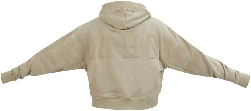 imagePRO STANDARD Womens College Wingspan Brushed Back French Terry Cropped Pullover HoodieTaupe