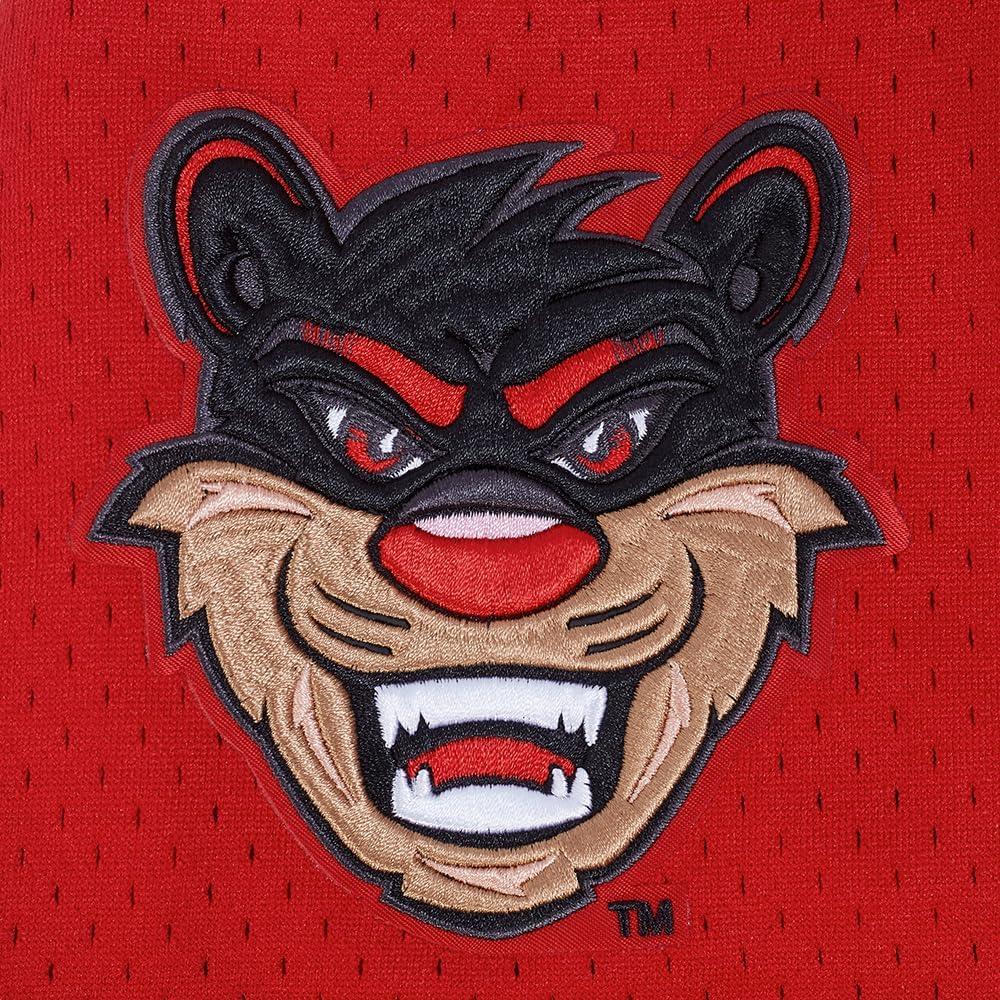 imagePro Standard Mens College Mesh Button Down TopRedBlack