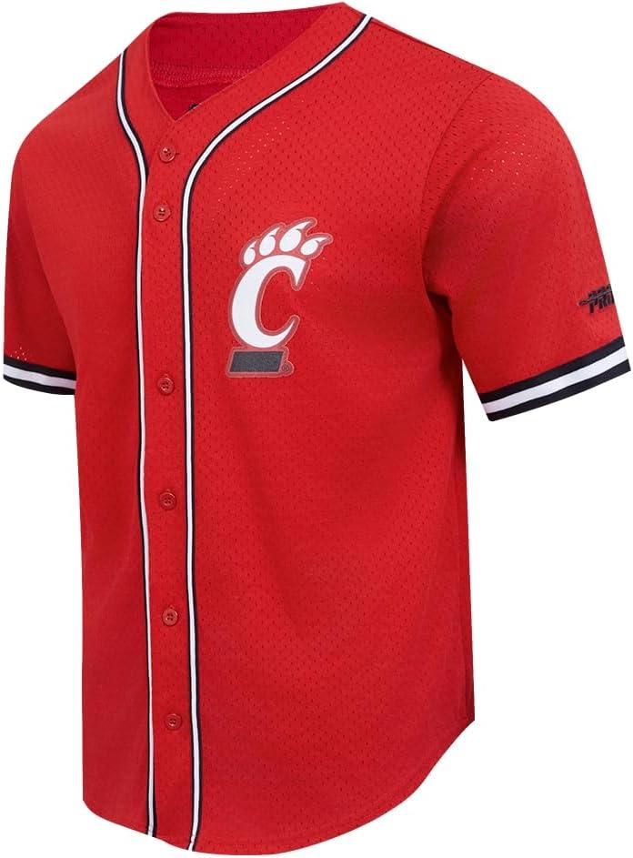 imagePro Standard Mens College Mesh Button Down TopRedBlack