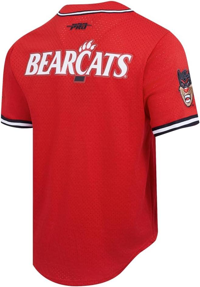 imagePro Standard Mens College Mesh Button Down TopRedBlack