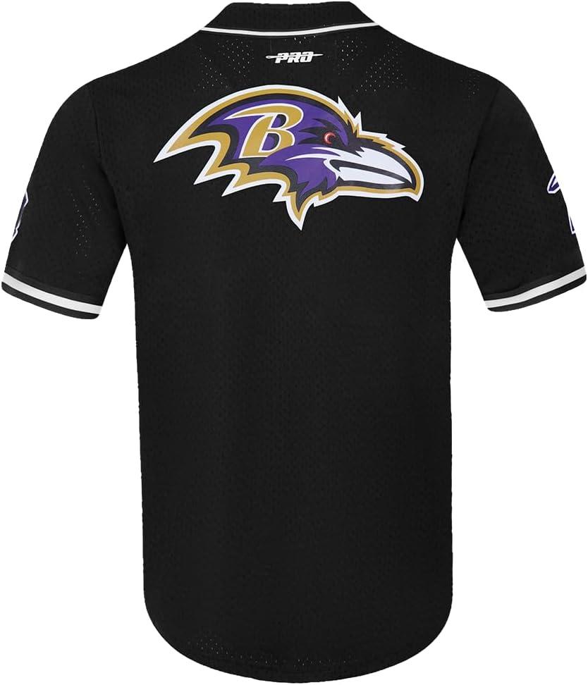 imagePro Standard Mens NFL Mesh Button Down TopBlack