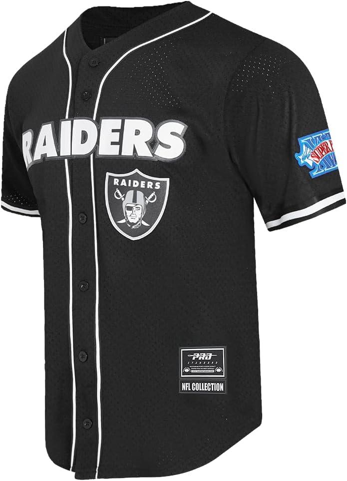 imagePro Standard Mens NFL Mesh Button Down TopBlack