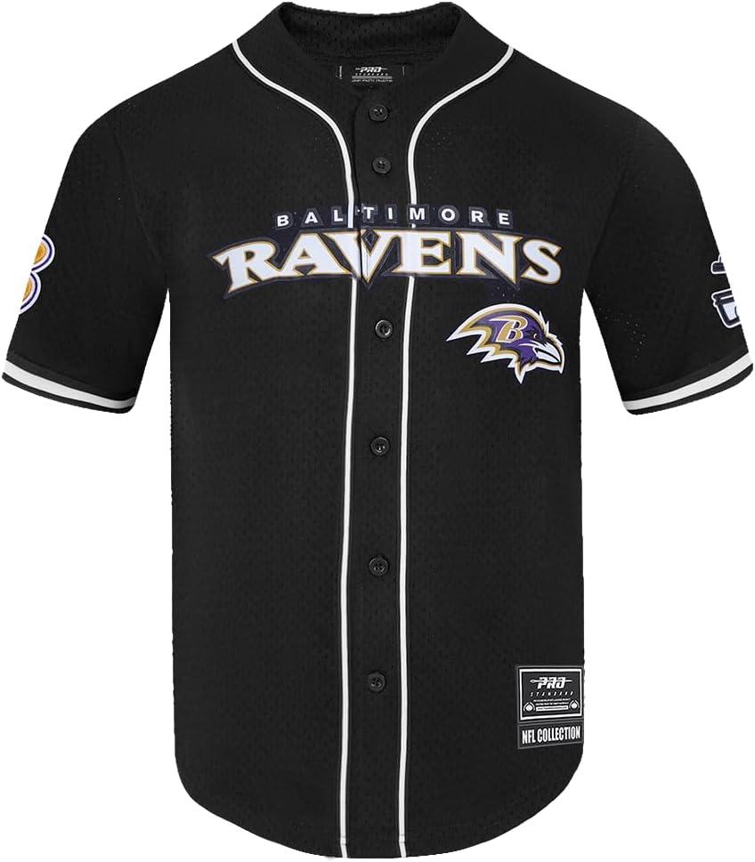 imagePro Standard Mens NFL Mesh Button Down TopBlack