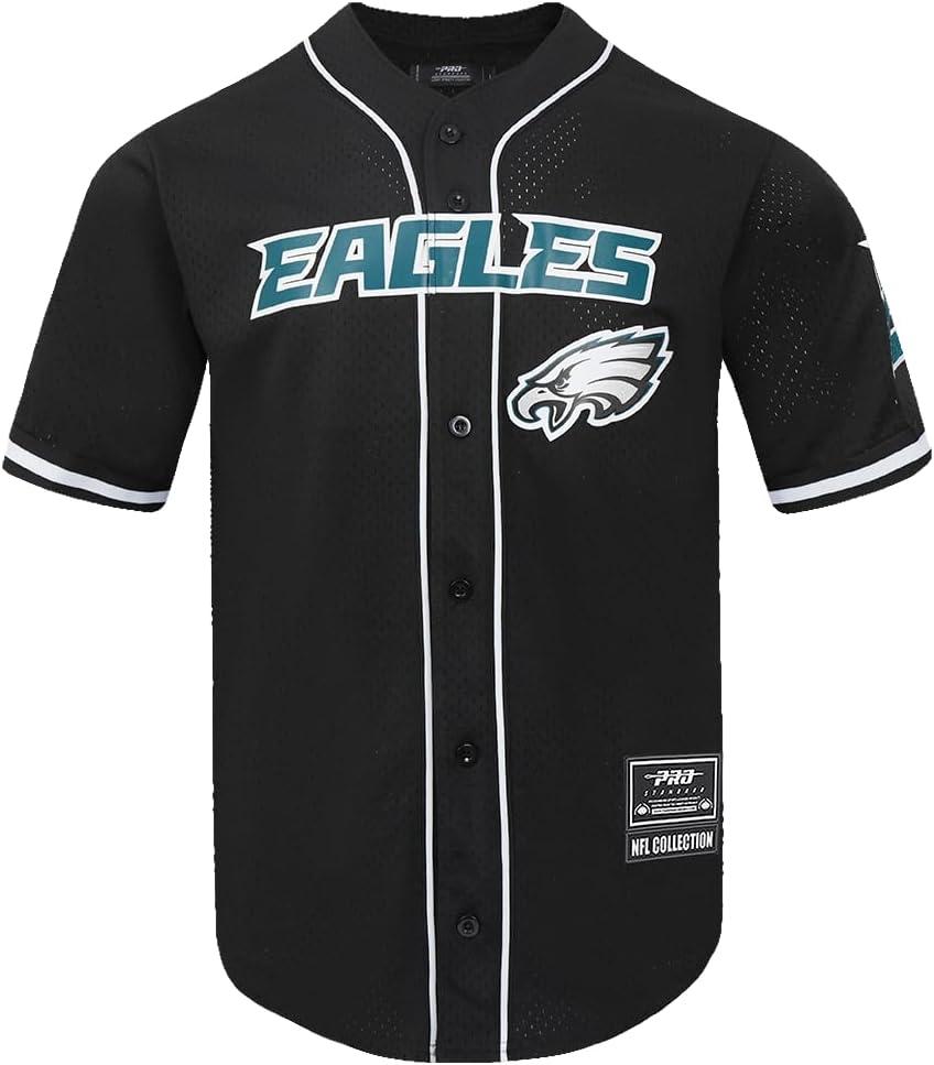 imagePro Standard Mens NFL Mesh Button Down TopBlack