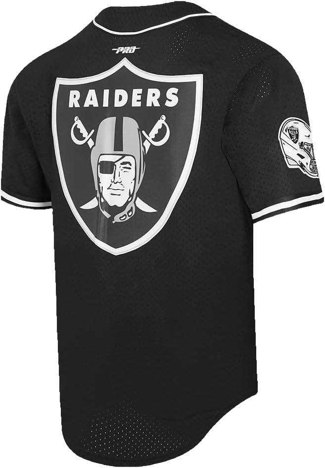 imagePro Standard Mens NFL Mesh Button Down TopBlack