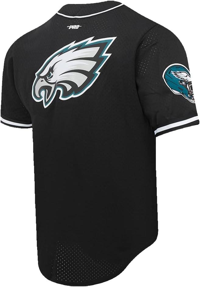 imagePro Standard Mens NFL Mesh Button Down TopBlack