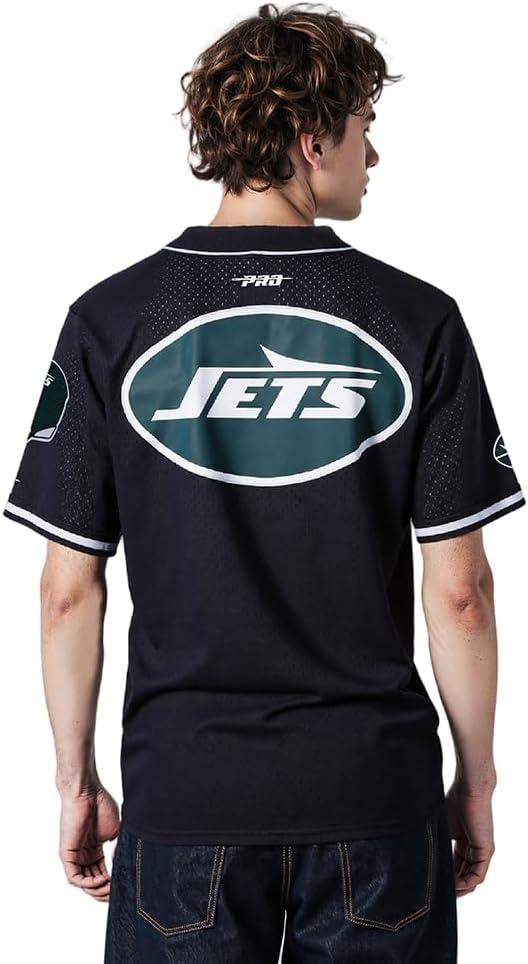 imagePro Standard Mens NFL Mesh Button Down TopBlack