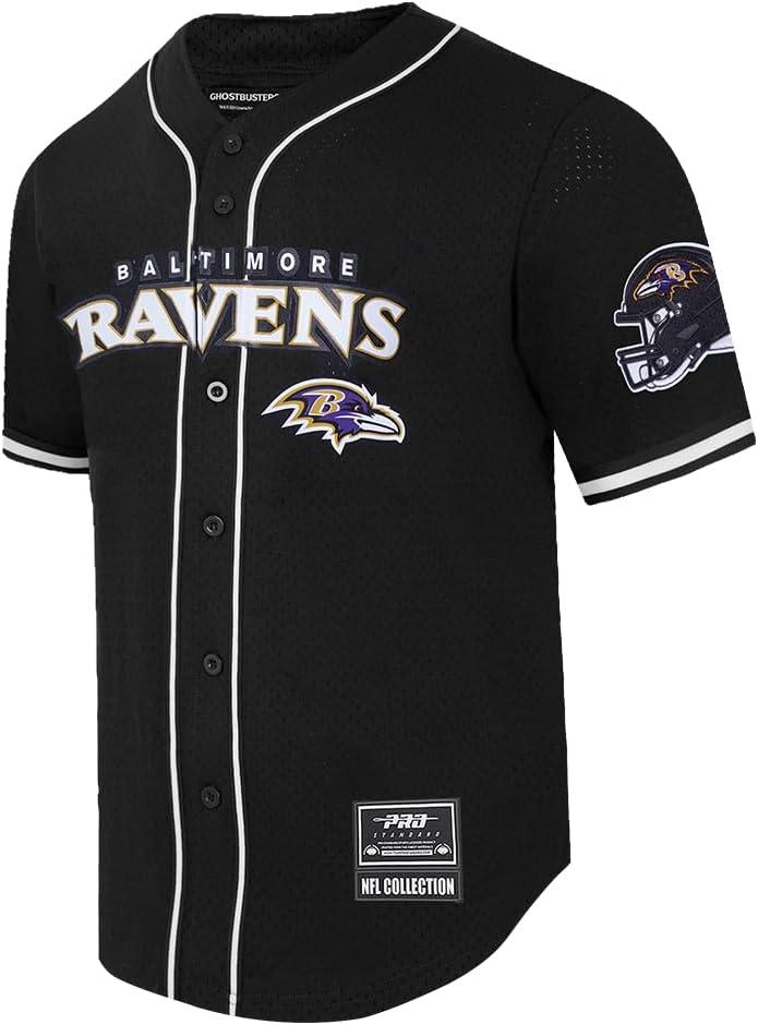 imagePro Standard Mens NFL Mesh Button Down TopBlack