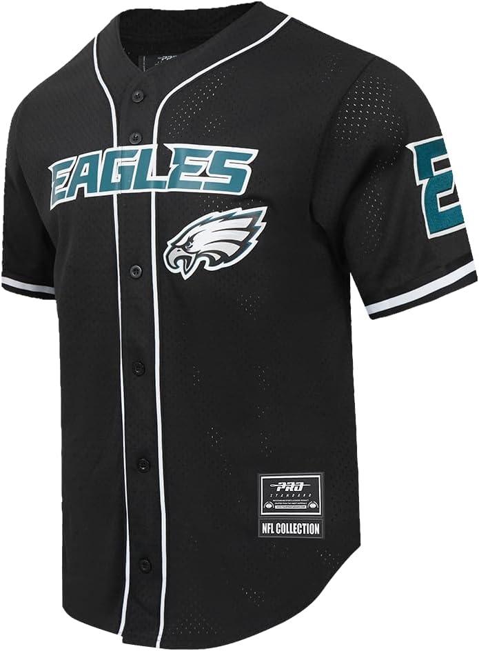 imagePro Standard Mens NFL Mesh Button Down TopBlack