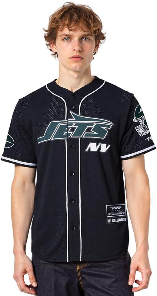imagePro Standard Mens NFL Mesh Button Down TopBlack
