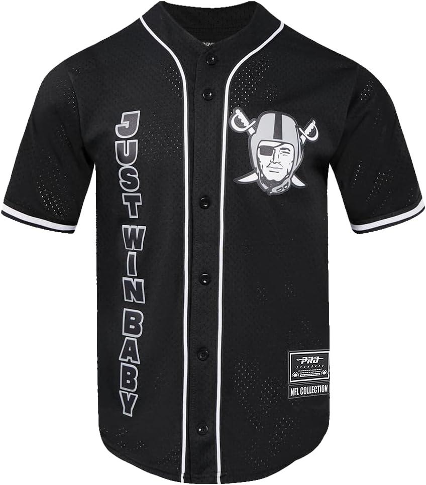 imagePro Standard Mens NFL Mesh Button Down TopBlack