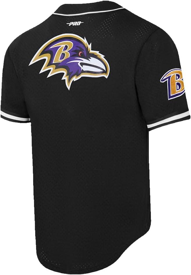 imagePro Standard Mens NFL Mesh Button Down TopBlack