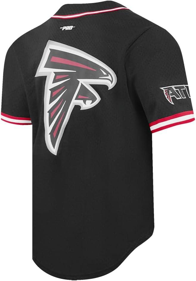 imagePro Standard Mens NFL Mesh Button Down TopBlackRed