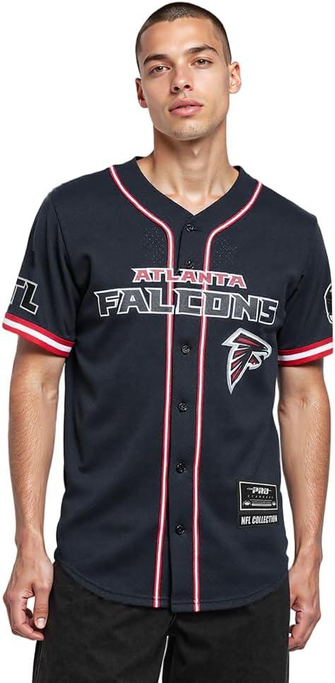 imagePro Standard Mens NFL Mesh Button Down TopBlackRed
