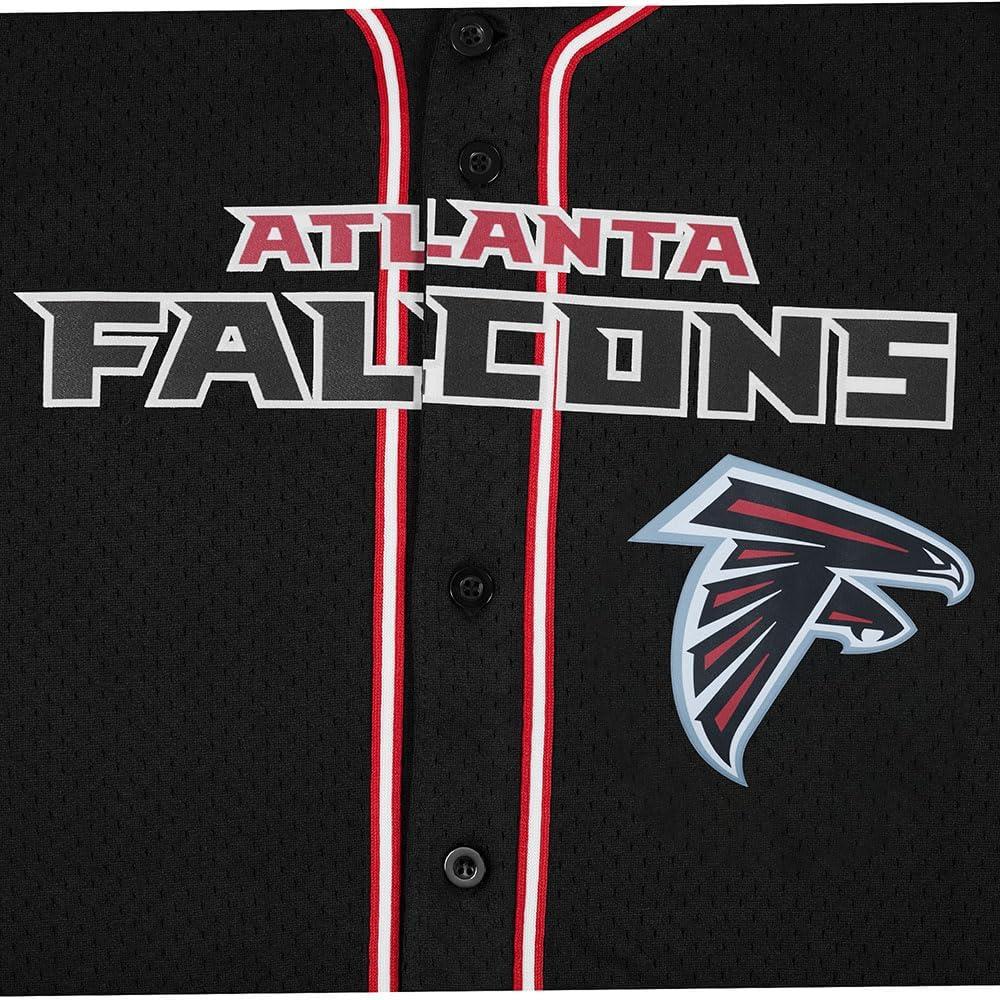 imagePro Standard Mens NFL Mesh Button Down TopBlackRed