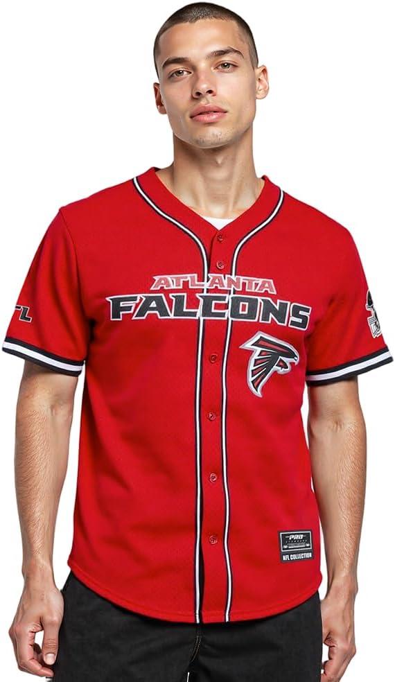 imagePro Standard Mens NFL Mesh Button Down TopRedBlack