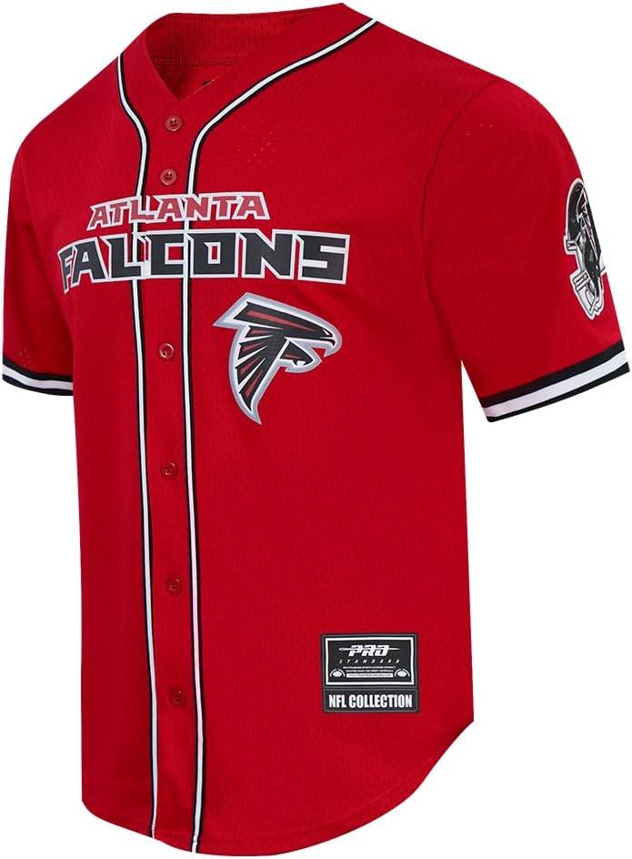 imagePro Standard Mens NFL Mesh Button Down TopRedBlack