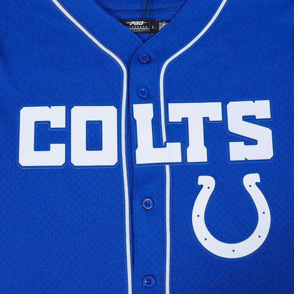 imagePro Standard Mens NFL Mesh Button Down TopRoyal Blue