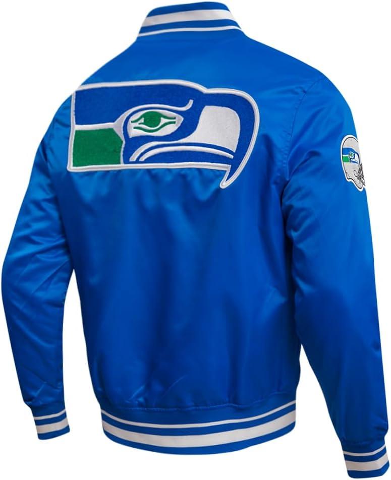 imagePro Standard Mens NFL Retro Classics Satin JacketBlue