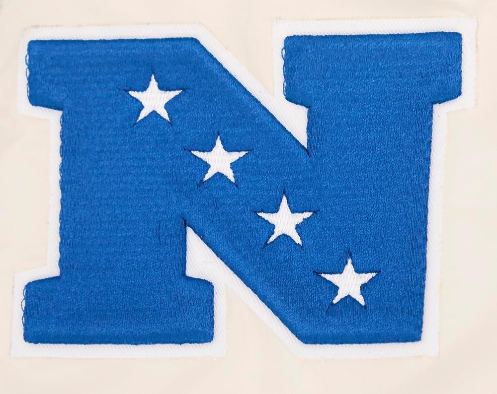 imagePro Standard Mens NFL Retro Classics Satin JacketOffwhite