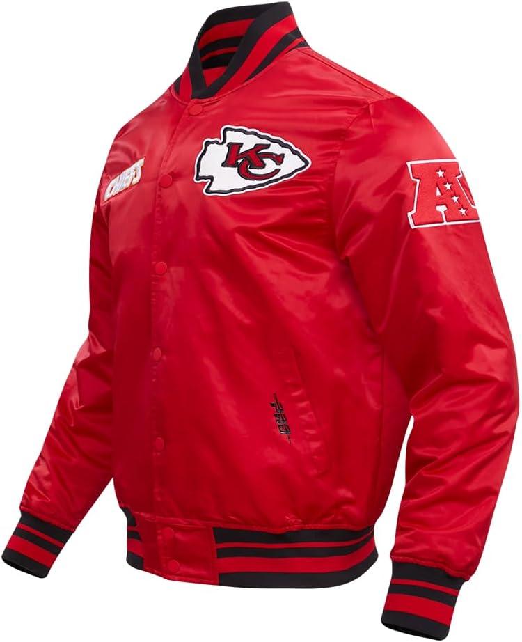 imagePro Standard Mens NFL Retro Classics Satin JacketRed