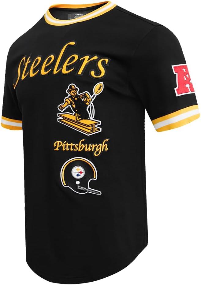 imagePro Standard Mens NFL Retro Classics Short Sleeve TeeBlackYellow