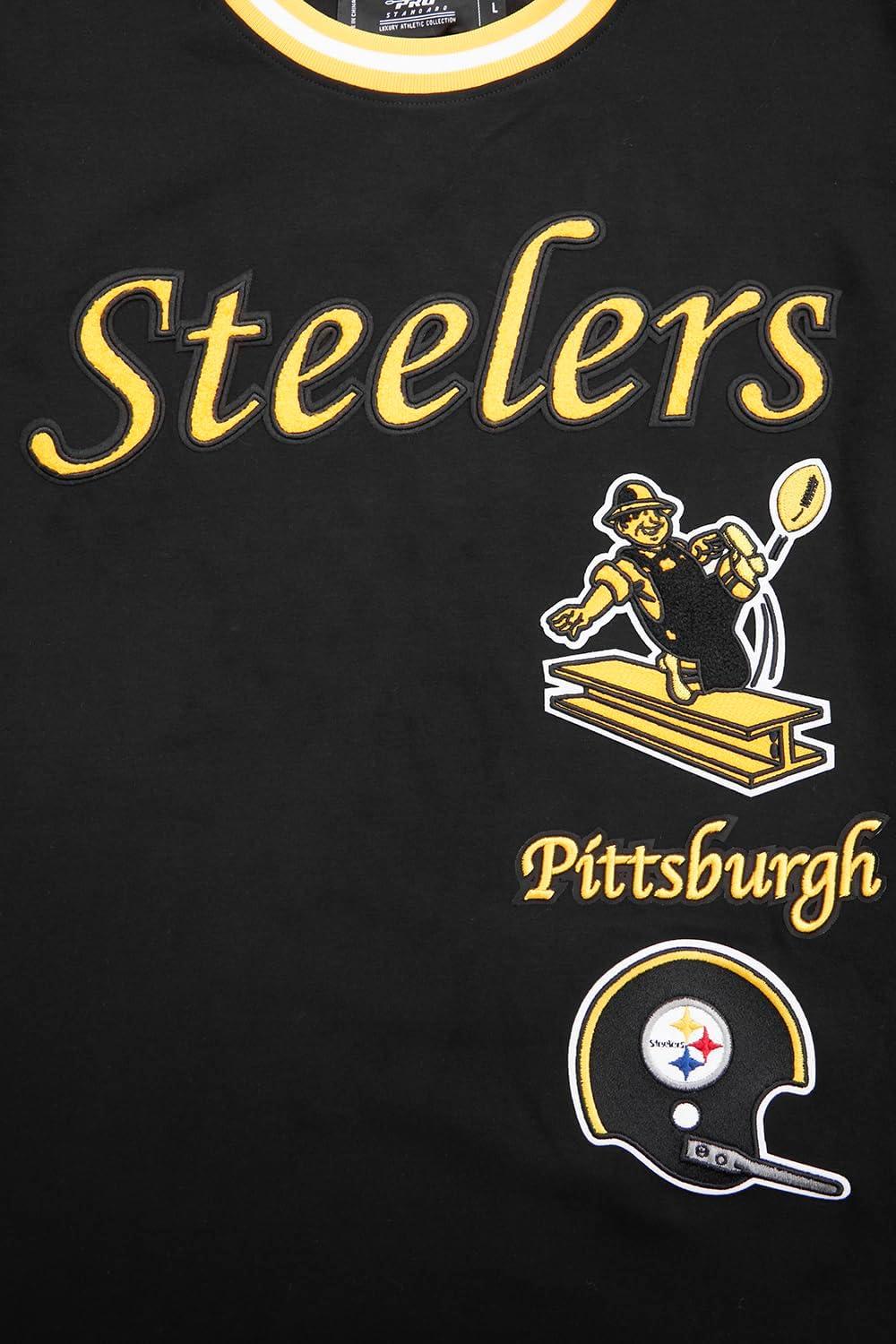 imagePro Standard Mens NFL Retro Classics Short Sleeve TeeBlackYellow