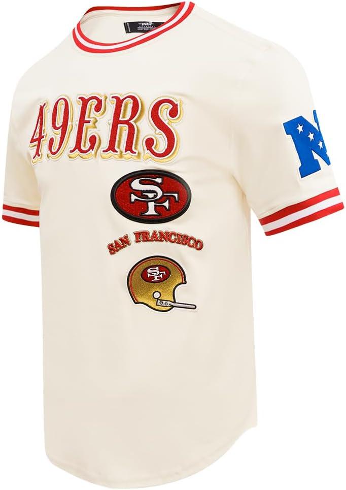 imagePro Standard Mens NFL Retro Classics Short Sleeve TeeEggshell Red