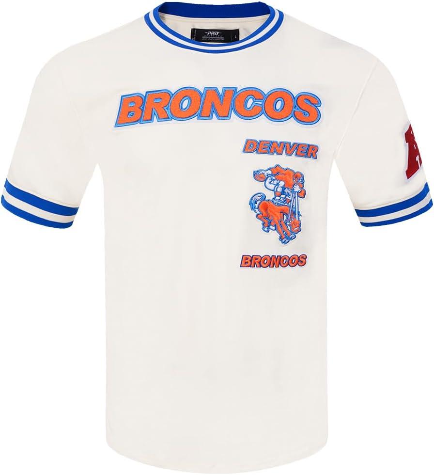 imagePro Standard Mens NFL Retro Classics Short Sleeve TeeEggshellRoyal Blue