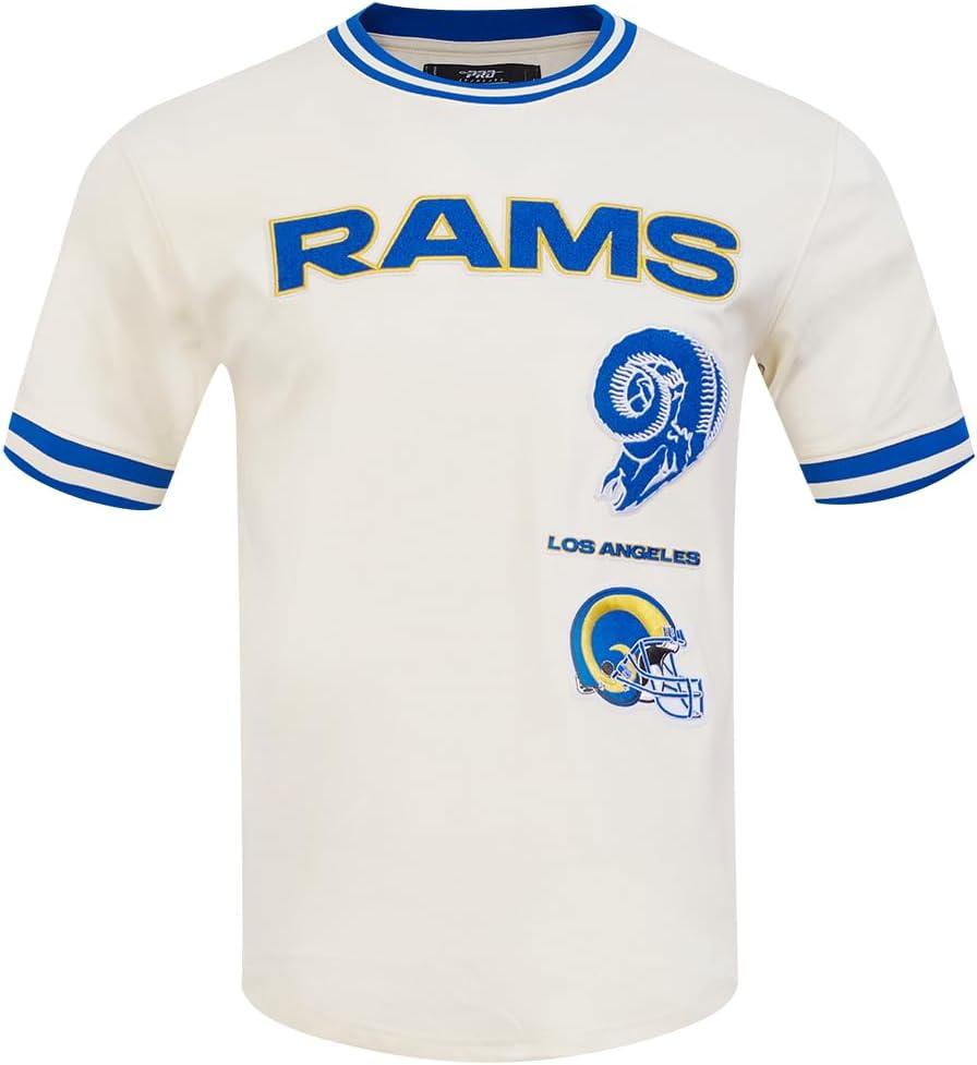 imagePro Standard Mens NFL Retro Classics Short Sleeve TeeEggshellRoyal Blue