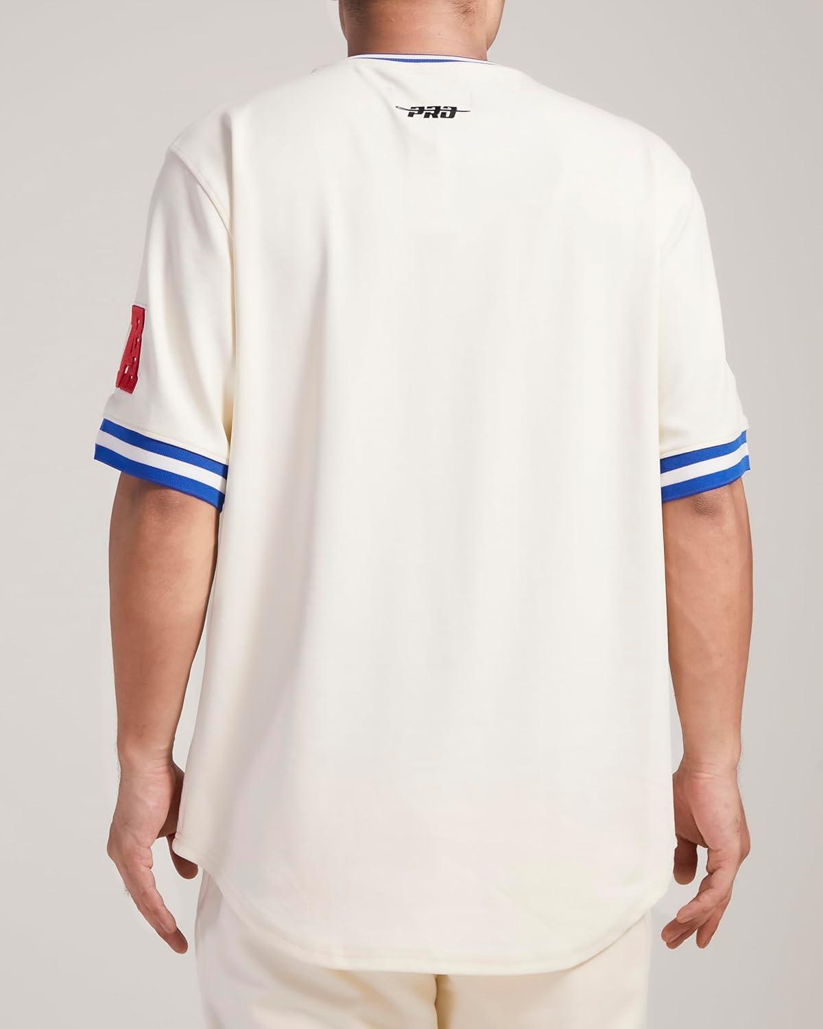 imagePro Standard Mens NFL Retro Classics Short Sleeve TeeEggshellRoyal Blue