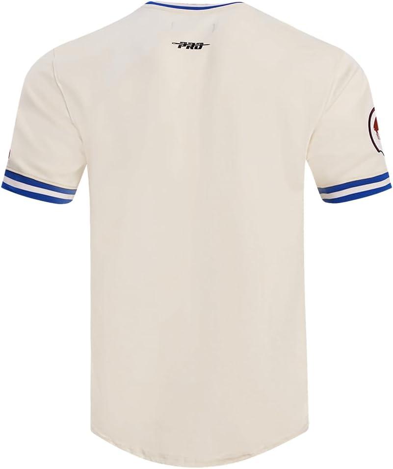 imagePro Standard Mens NFL Retro Classics Short Sleeve TeeEggshellRoyal Blue