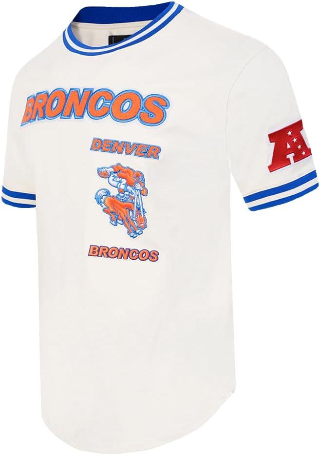 imagePro Standard Mens NFL Retro Classics Short Sleeve TeeEggshellRoyal Blue