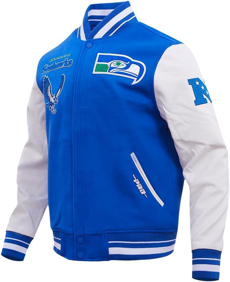 imagePro Standard Mens NFL Retro Classics Varsity JacketBlue