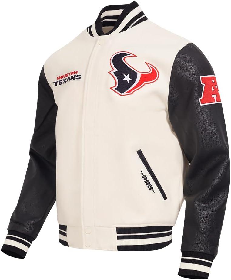 imagePro Standard Mens NFL Retro Classics Varsity JacketOffwhite