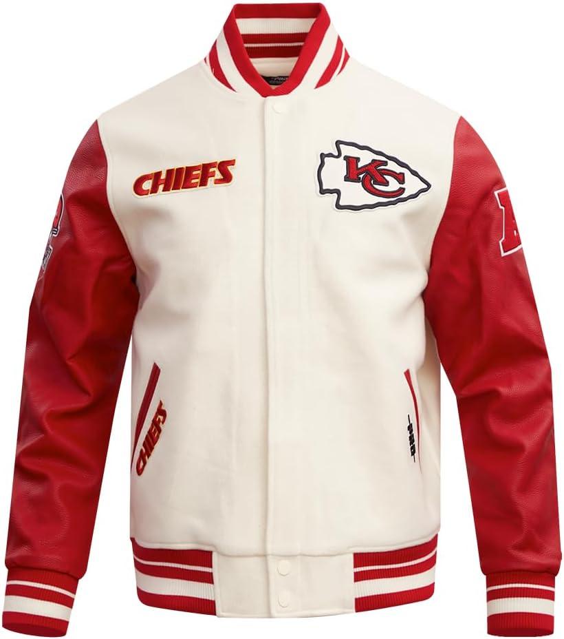 imagePro Standard Mens NFL Retro Classics Varsity JacketOffwhite