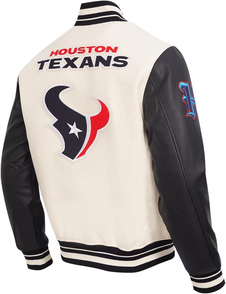 imagePro Standard Mens NFL Retro Classics Varsity JacketOffwhite