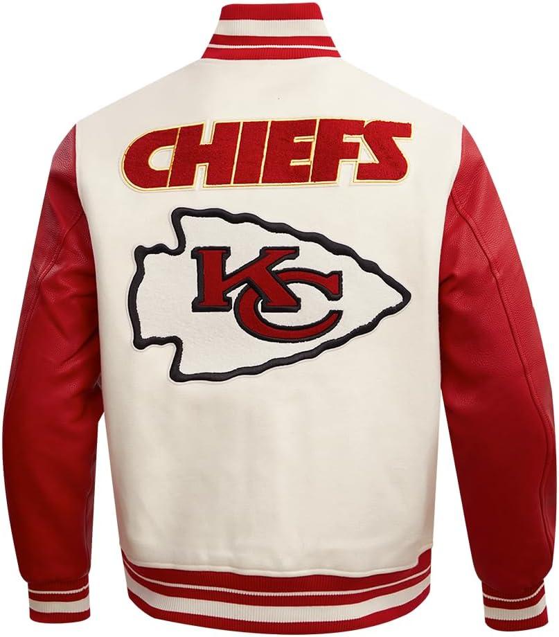 imagePro Standard Mens NFL Retro Classics Varsity JacketOffwhite