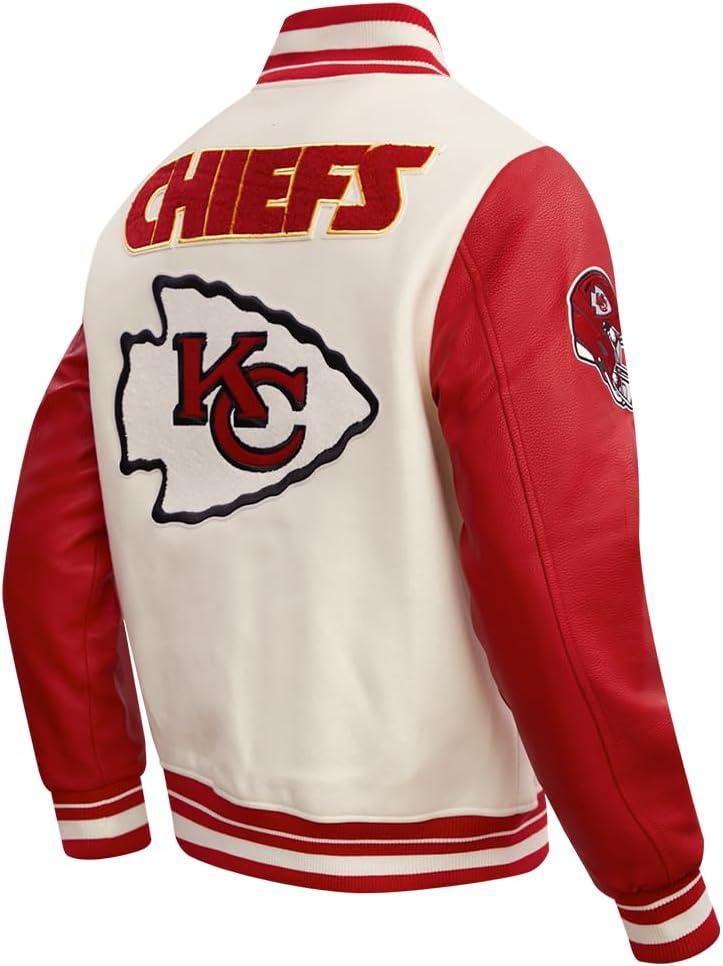 imagePro Standard Mens NFL Retro Classics Varsity JacketOffwhite