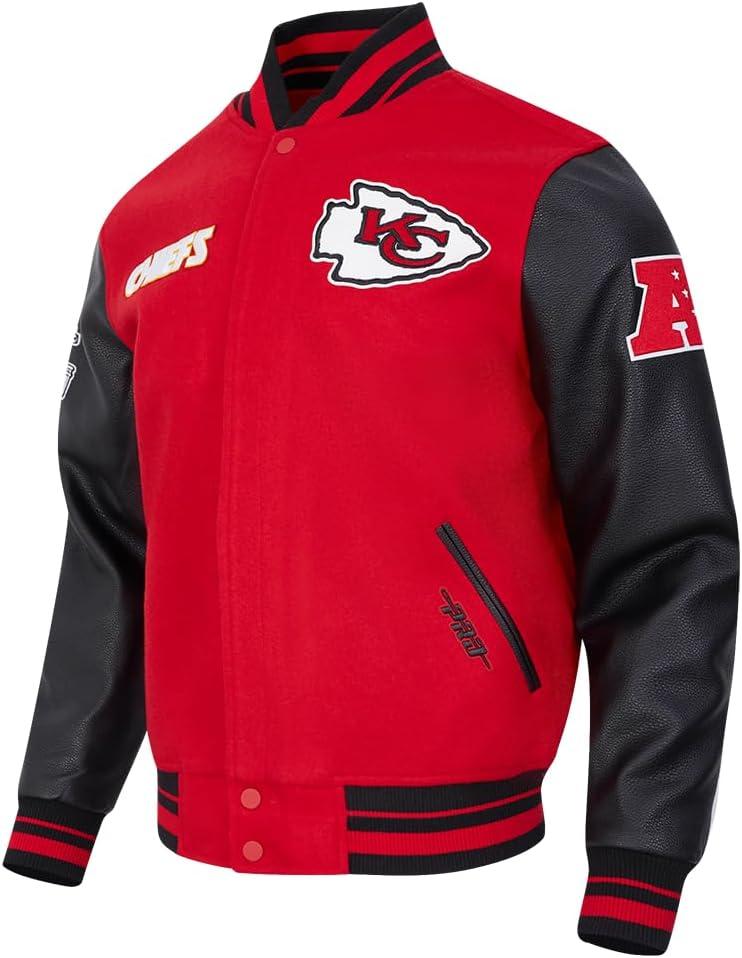 imagePro Standard Mens NFL Retro Classics Varsity JacketRed