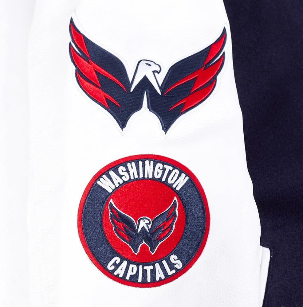 imagePro Standard Mens NHL Classic Varsity JacketMidnight NavyWhite