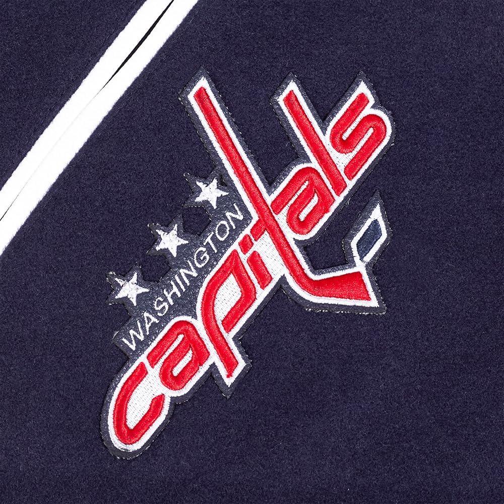 imagePro Standard Mens NHL Classic Varsity JacketMidnight NavyWhite