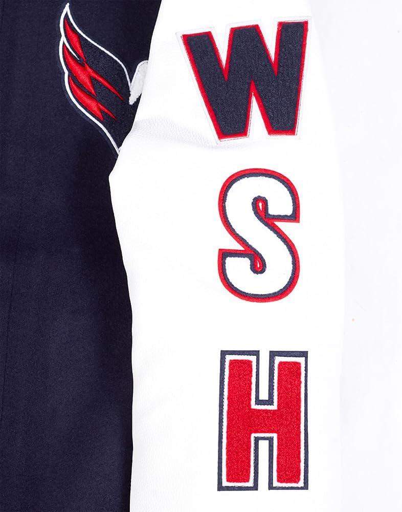 imagePro Standard Mens NHL Classic Varsity JacketMidnight NavyWhite